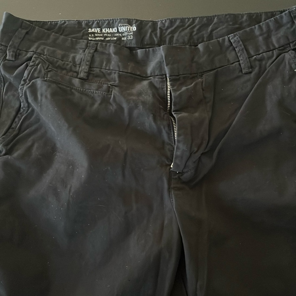 Save Khaki United Men's Black Chinos